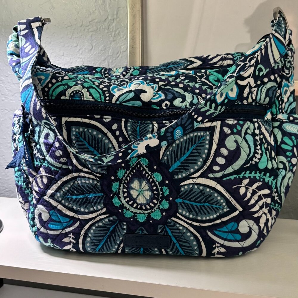 Vera Bradley Blue Island Medallion Go Ahead Convertible Crossbody Bag - Picture 2 of 11